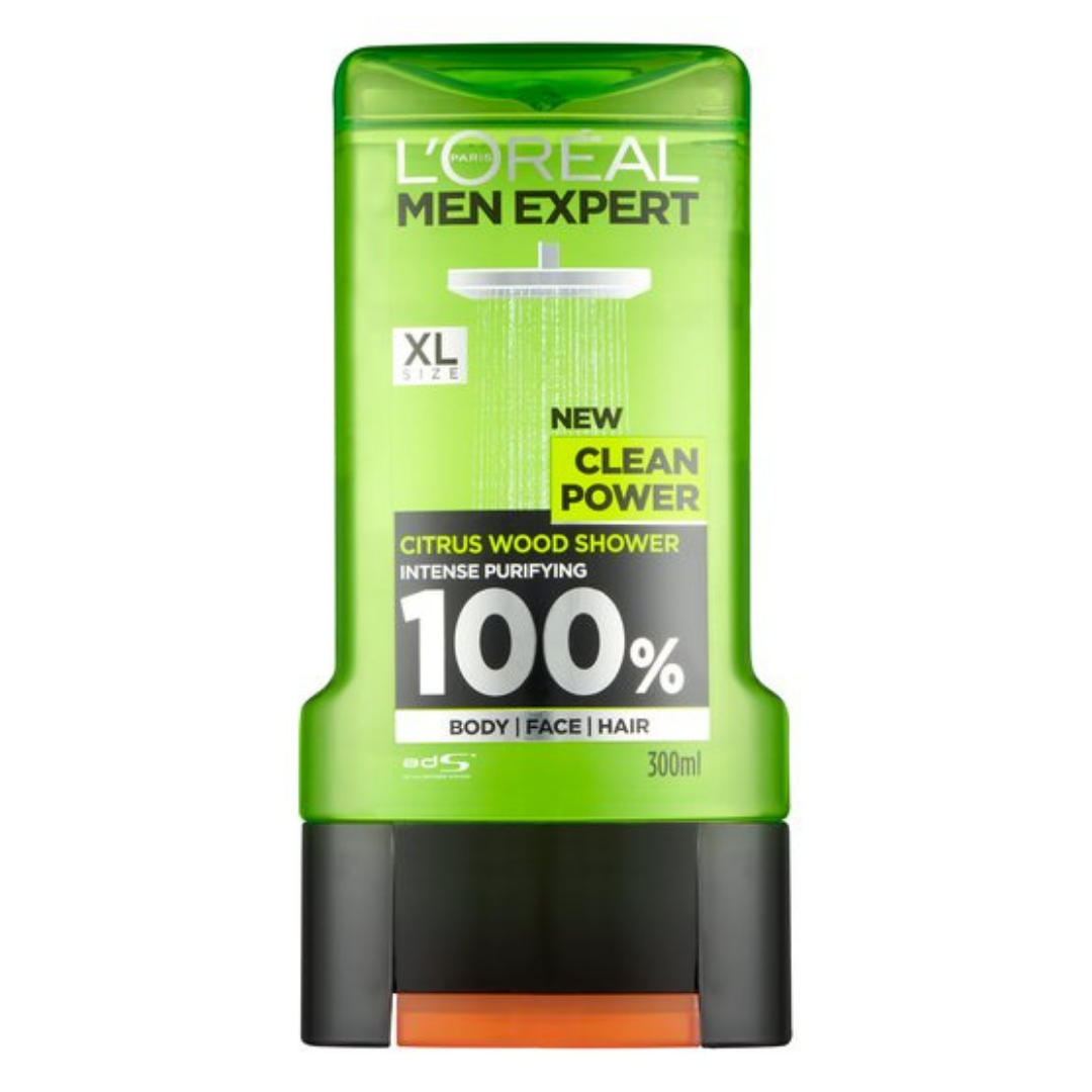 L'Oréal Men Expert Clean Power Shower Gel - 300 Ml